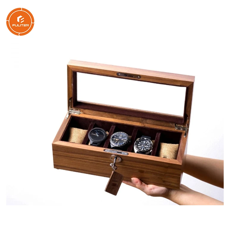 

Wholesale Luxury  Pine Wood Digital Watch Packaging Gift Box, Customized