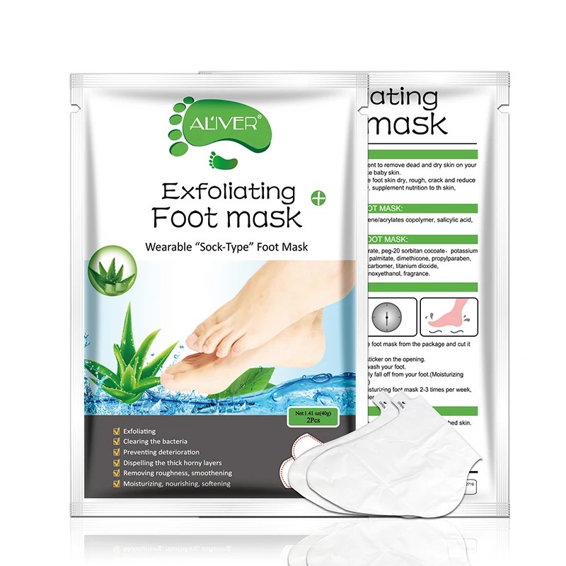 

ALIVER Customized peeling Moisturizing Natural Exfoliating Foot Mask for foot care