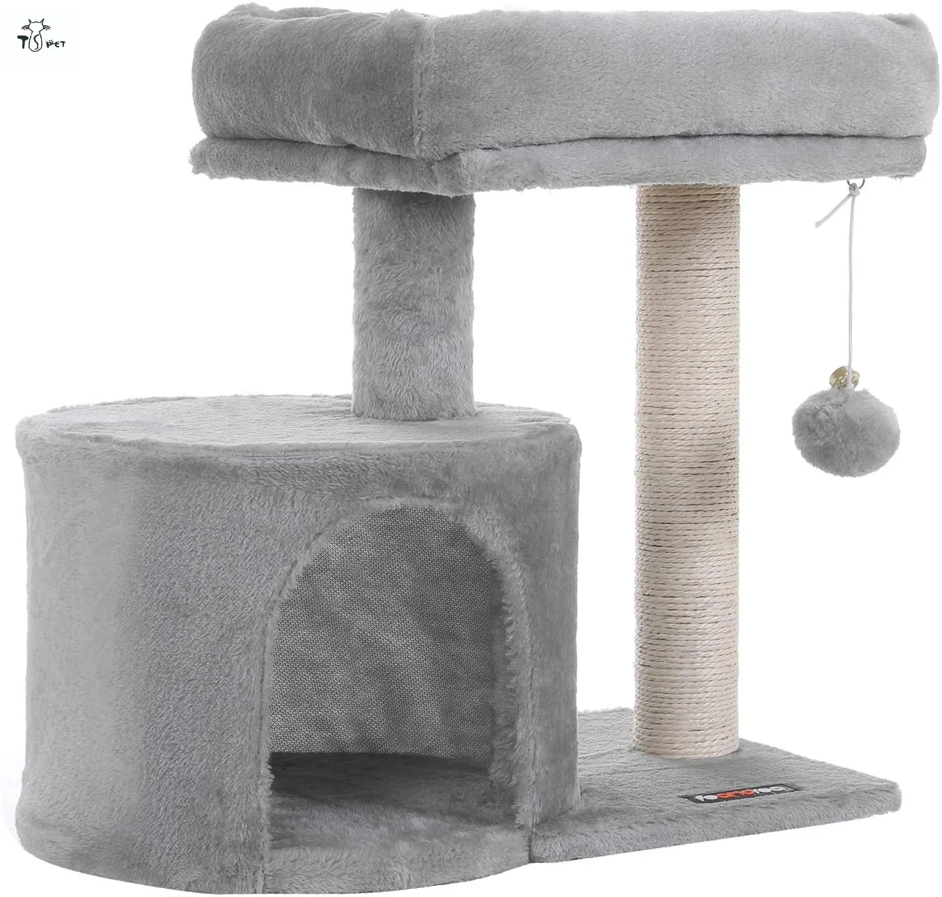 

Cat Tree with Sisal-Covered Scratching Posts for Kitten Cat Toy Tower Tree, As photo or customized