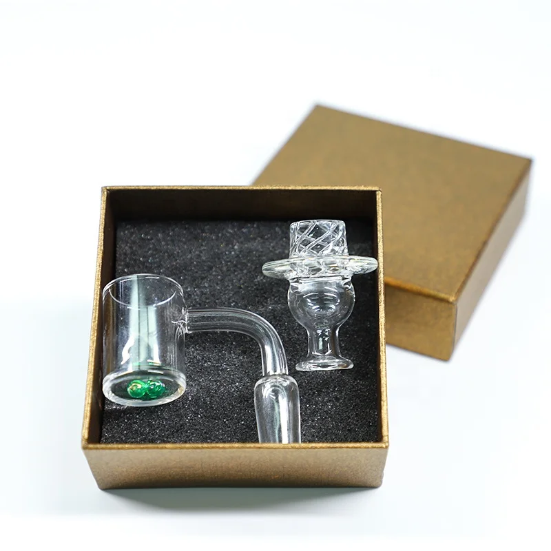 

UKETA premium glass quartz banger carb cap luxury smoking set for gift, Clear