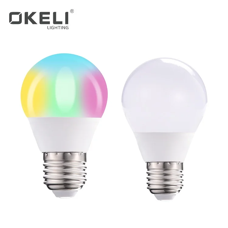 OKELI High Lumen Home Party Use 3W 5W 10W 15W E27 B22 E14 Smart Remote Control RGB Dimmable Led Bulb Lamp
