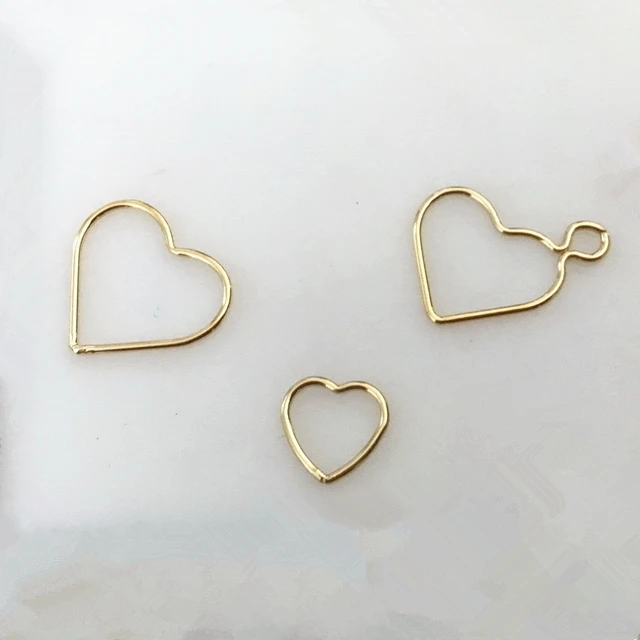 

Permanent jewelry 14K Gold Filled Love Ring Connector for bracelet necklace 10mm Heart Closed Ring charms for jewelry making