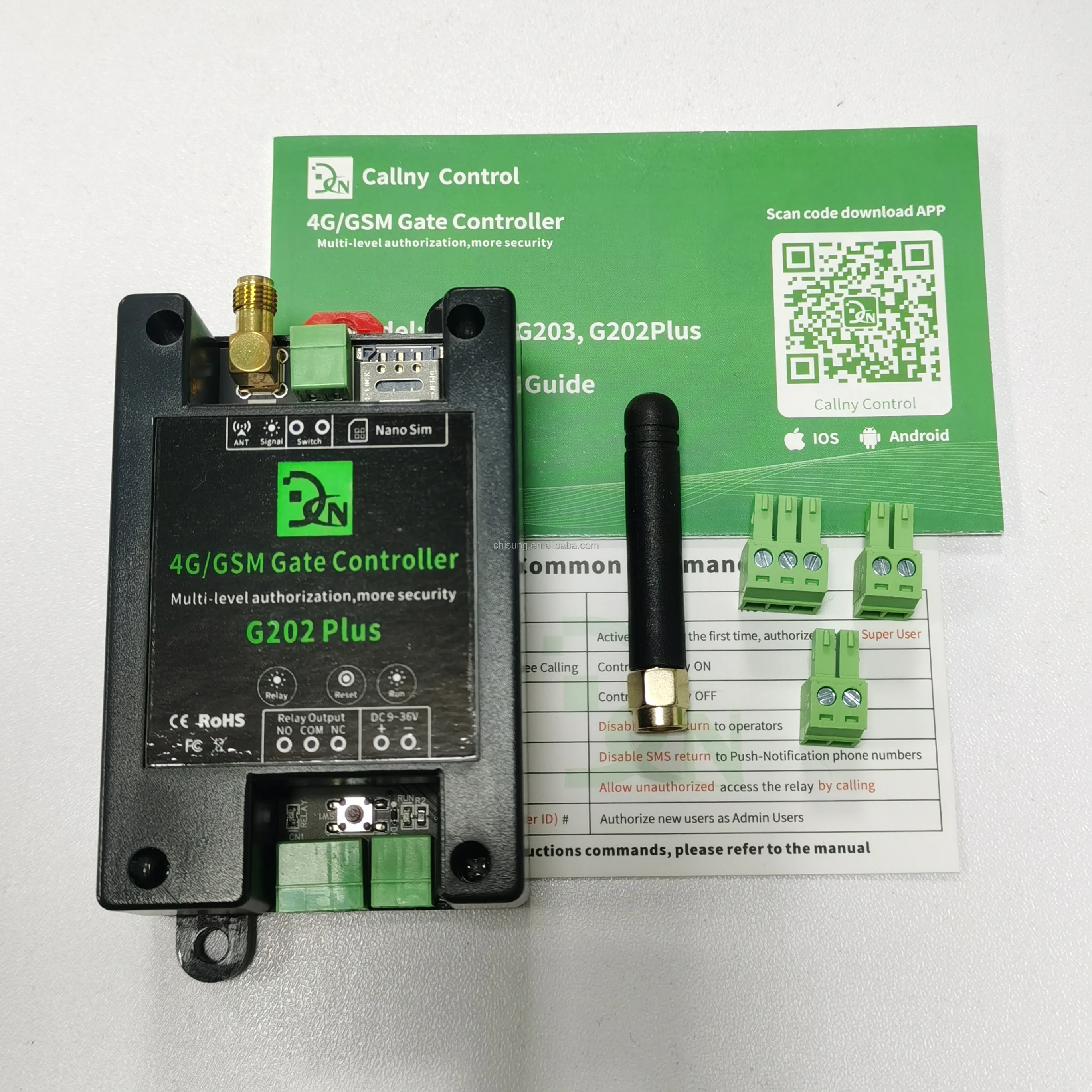 Factory Wholesale Price 2G Smart Gsm Gate Controller Switch Wireless Relay G202plus Gsm Gate Opener