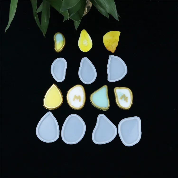

Y945 New arrival 7 style crystal Silicone tag mold silicone pendant jewelry mold, White