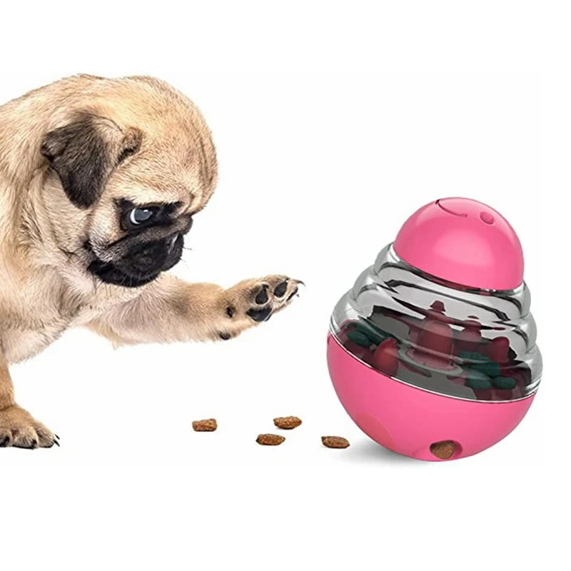 

Pet Tumbler Interactive Toy Pet Treat Ball Shaking Food Feeder Slow Feeder Ball Dog Leak Ball With 2 Adjustable Leak Holes
