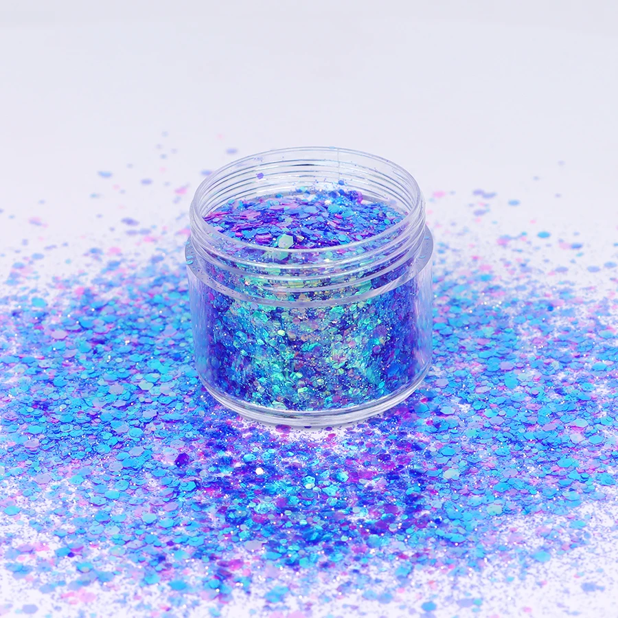 

Tiktok Instagram Low Price 12 Colors Half transparent Neon Glitter Fluorescent Body Glitter, 12 neon glitter powder