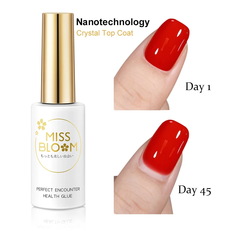 

MISSBLOOM 2021 new Nanotechnology Super Shiny High Gloss Clear Soak Off Nail Gel Function Gel Base Coat Crystal Top Coat UV Gel