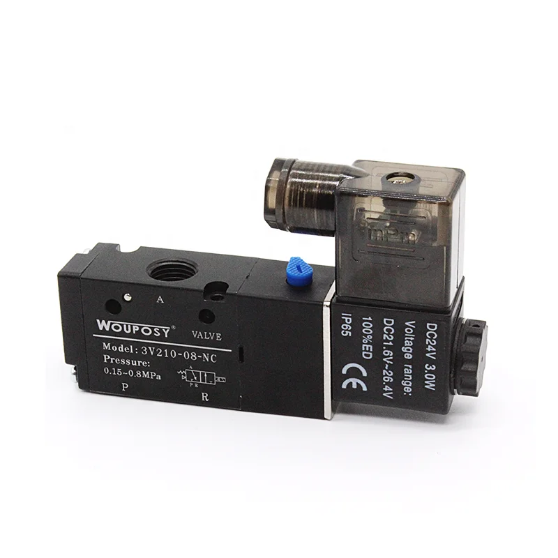 

AIRTAC 2-position 3-way pneumatic normally open and normally closed solenoid valve 3v210-08-nc 3v110-06-no 3v310-10