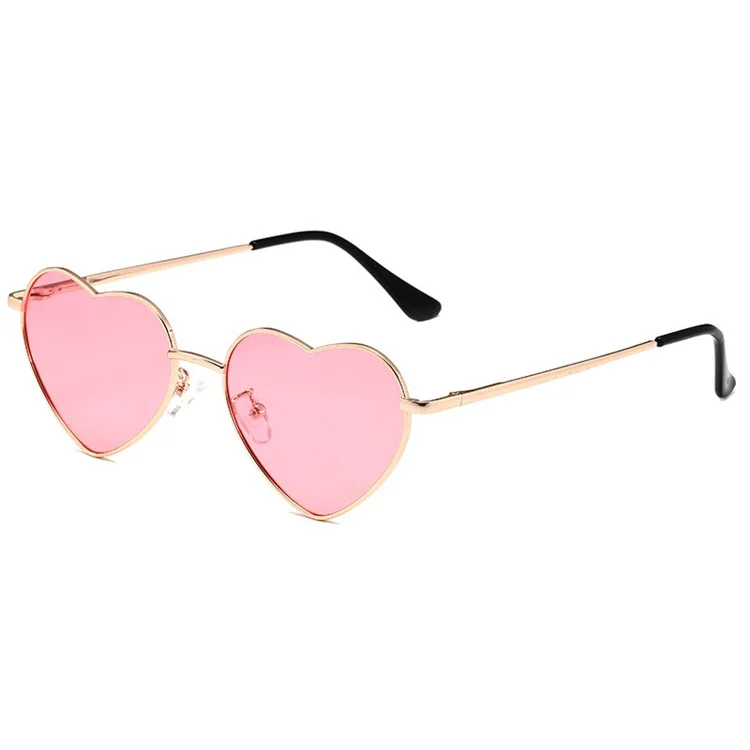 

Fashion Brand Designer Vintage Metal Frame Sunglasses Love Heart Polarized Candy Colorful Men Women Sunglasses