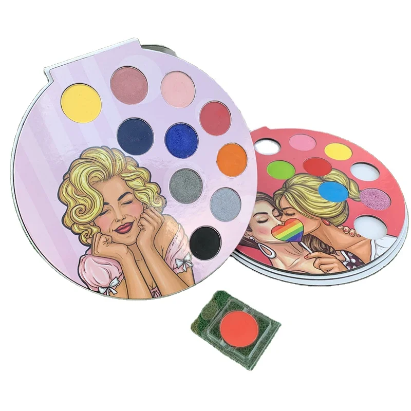 

Choose your own color private label eyeshadow palette with custom logo