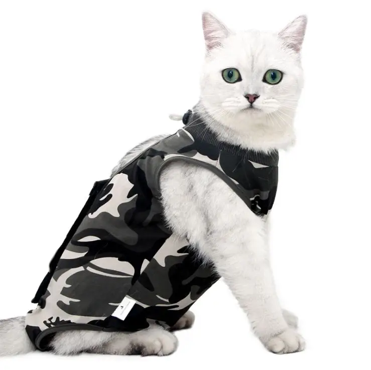 

Wholesale Wound Protector Post-Operative Vest Camouflage Cat Recovery Suit Cat Medical Surgical Clothes