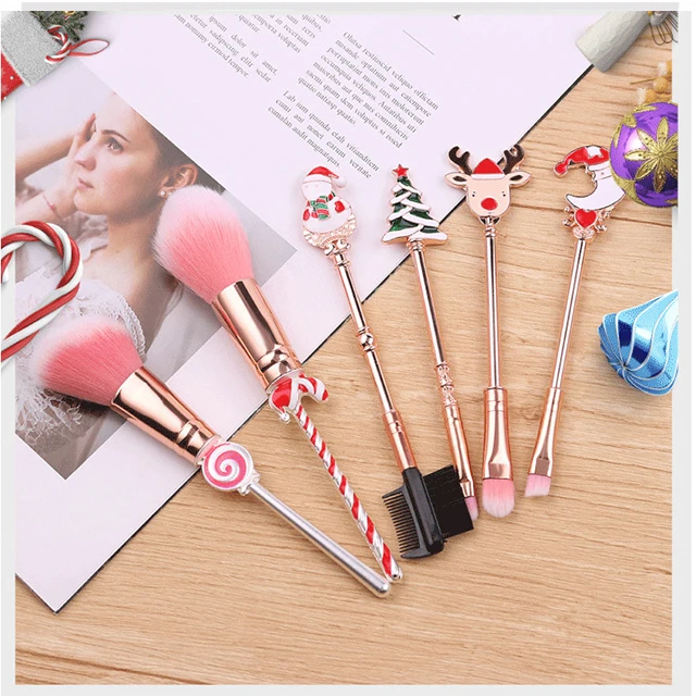 

Pink Makeup Christmas Gift Private Label Brushes Makeup Brush Set, As the picture show