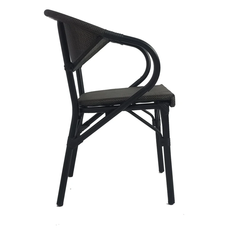 High welcome outdoor aluminum fabric patio garden dining cafe restaurant bistro chair.jpg