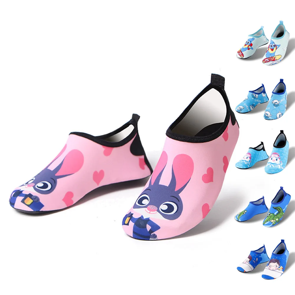 

Wholesale Multi-color Soft Soles Breathable Cartoon Beach Water Shoes Baby Kids Shoes Children's Swimming Pool Shoes, Photo show