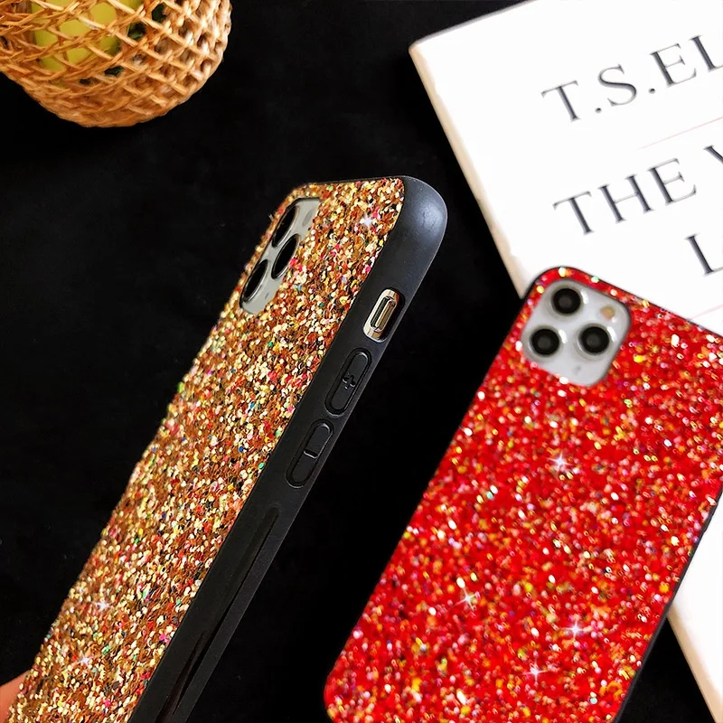 

Bling Glitter Diamond Phone Case For iPhone 11 Pro XR X XS Max 7 8 6 Plus SE 2020 12 13 Mini Soft Cover Coque Case For Apple 13