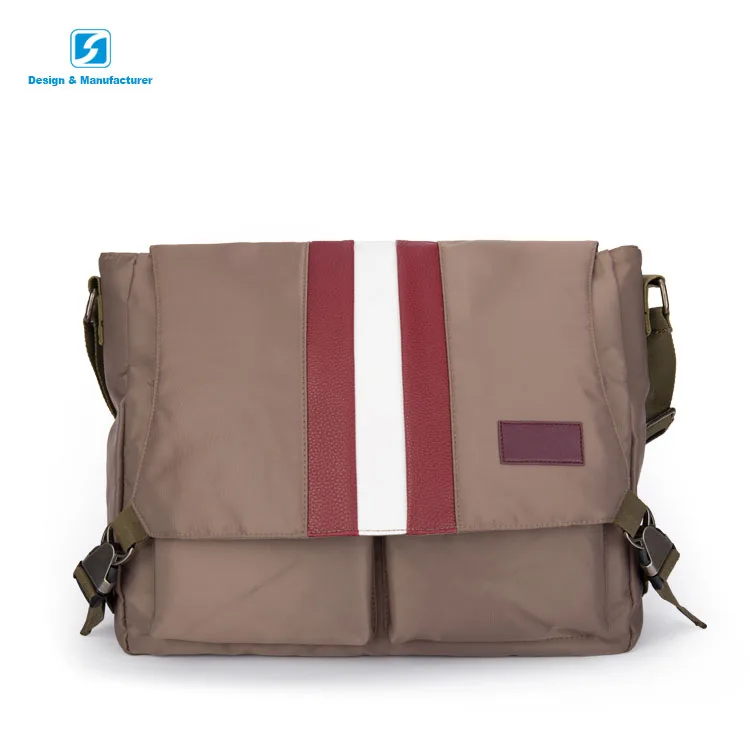 

Large capacity durable waterproof men outdoor carring messenger bag, Brown