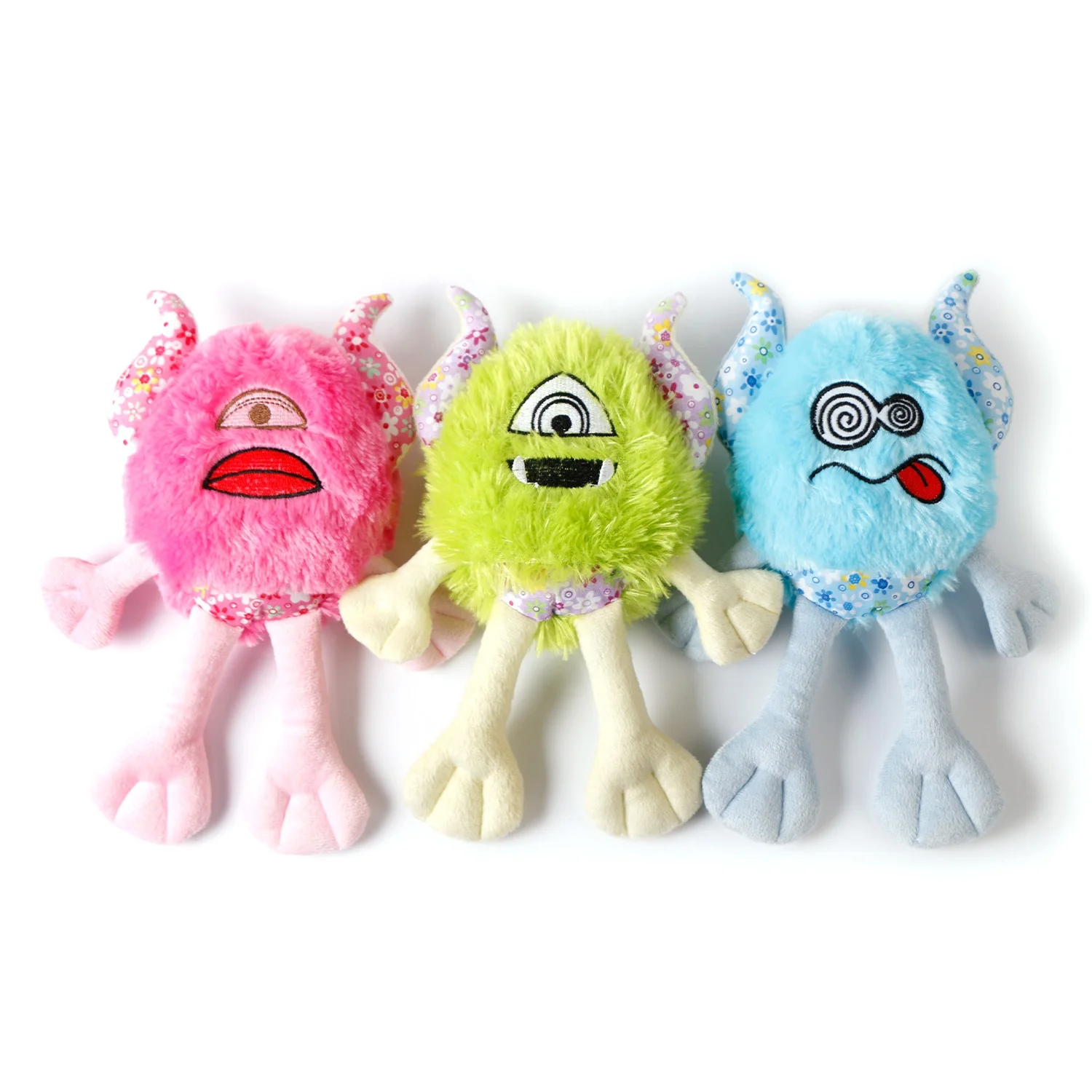 

wholesale manufacturer chew set plush squeakers Monster durable pet dog toys, As same picture