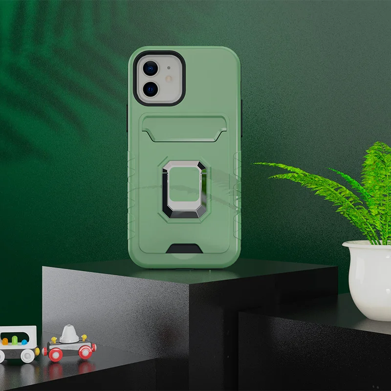 

New TPU PC Kickstand Phone Case for Apple iPhone 12 Case, multi function Case for iPhone 12 13, 12 colors