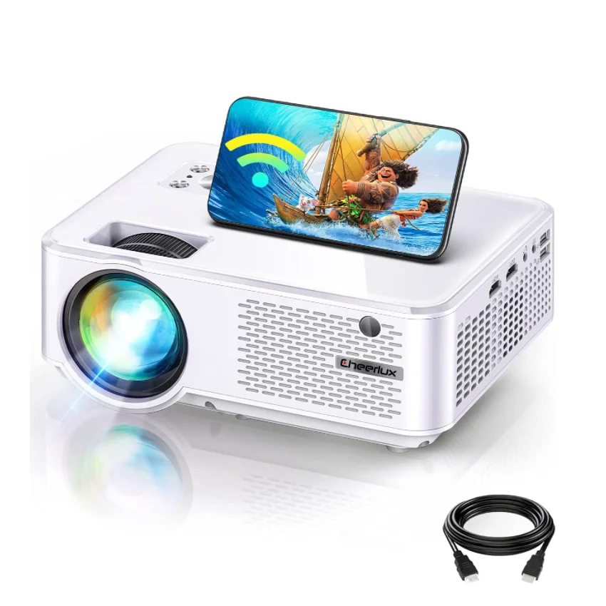 

Cheerlux Home Theater LCD Projector HD 12800x720 Portable Video Proyector Household Cinema Projectors Mini Big Screen Beamer