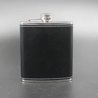 

7oz stainless steel mini hip flask for man with leather cover