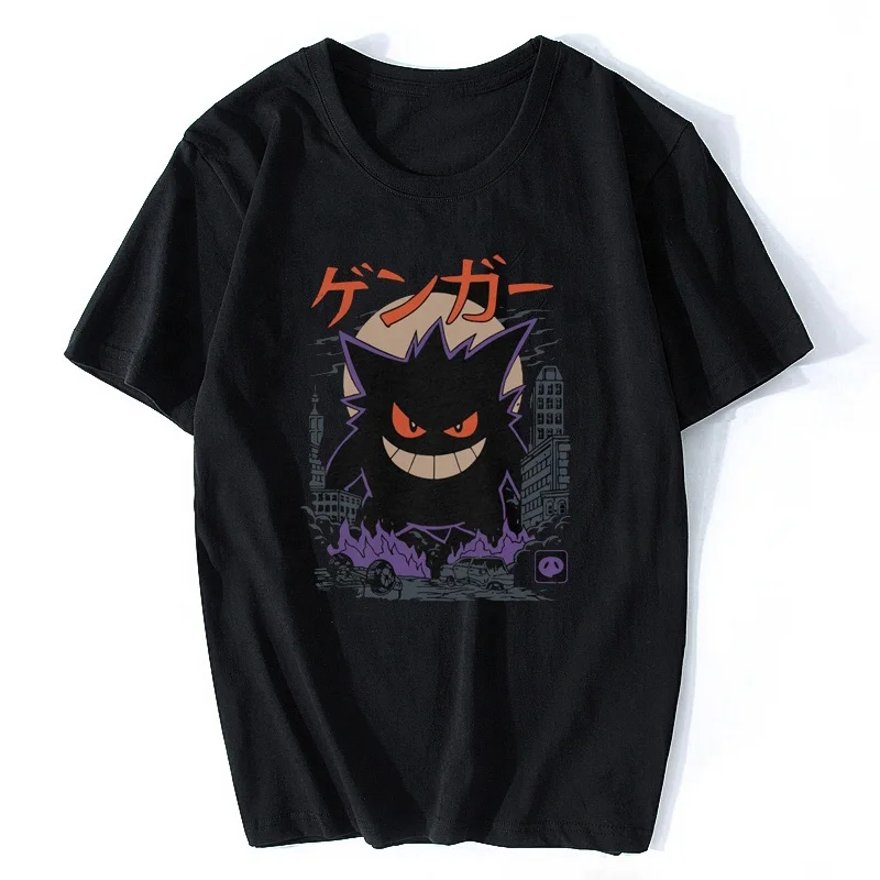 

New Gengar Kaiju Japan Style Pokemon T-Shirt Men's T-Shirt Cotton Short Sleeve O-Neck Tops Tee Shirts
