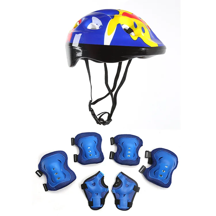 

High quality Adults Skating Protective Gear Six Pieces Set Wholesale Roller Skates Knees Gear for Children, As picture