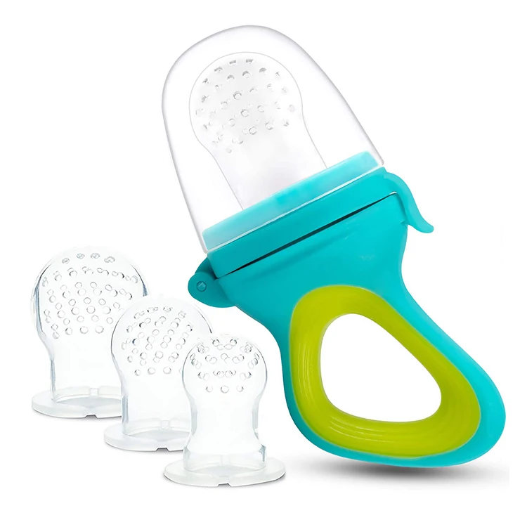 

On-The-Go Baby Teething Food Fruit Pacifier Silicone Feeder with Dust-free Cover