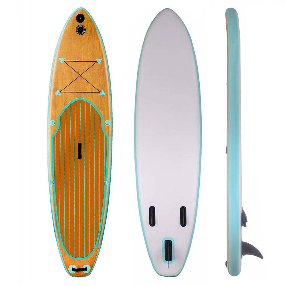 

10'6"x32"x6" Promotion Wooden SUP Custom Double layer Inflatable Stand Up Paddle Board