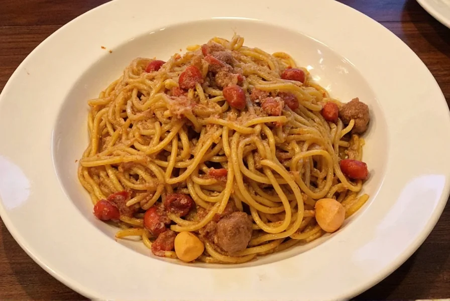 Jambalaya Pasta served in a bowl