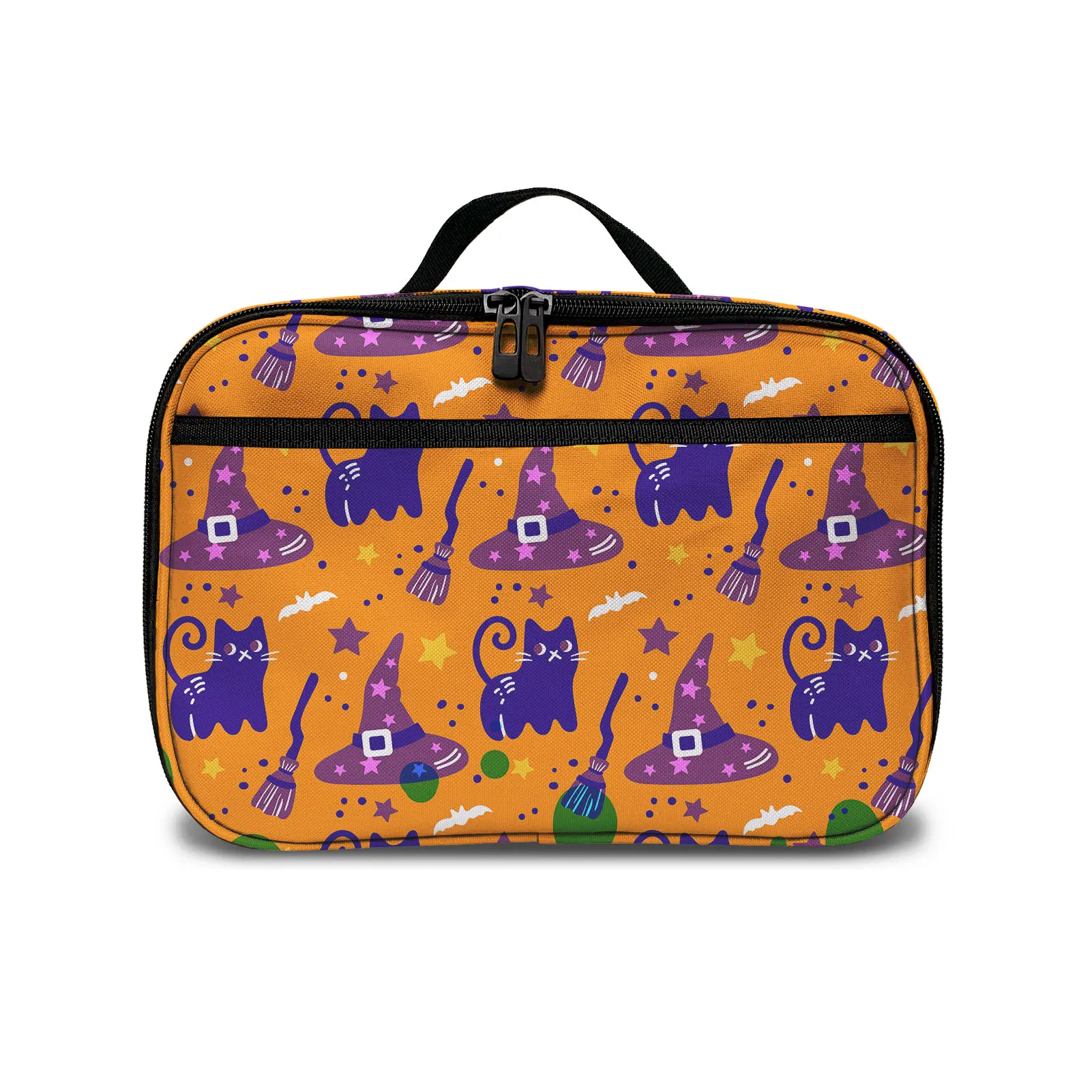 

New Style Halloween Ghost Castle Pattern Print Student Lunch Bag Custom Design Lunch Bag Insulated Wholesale School Lunch Bags