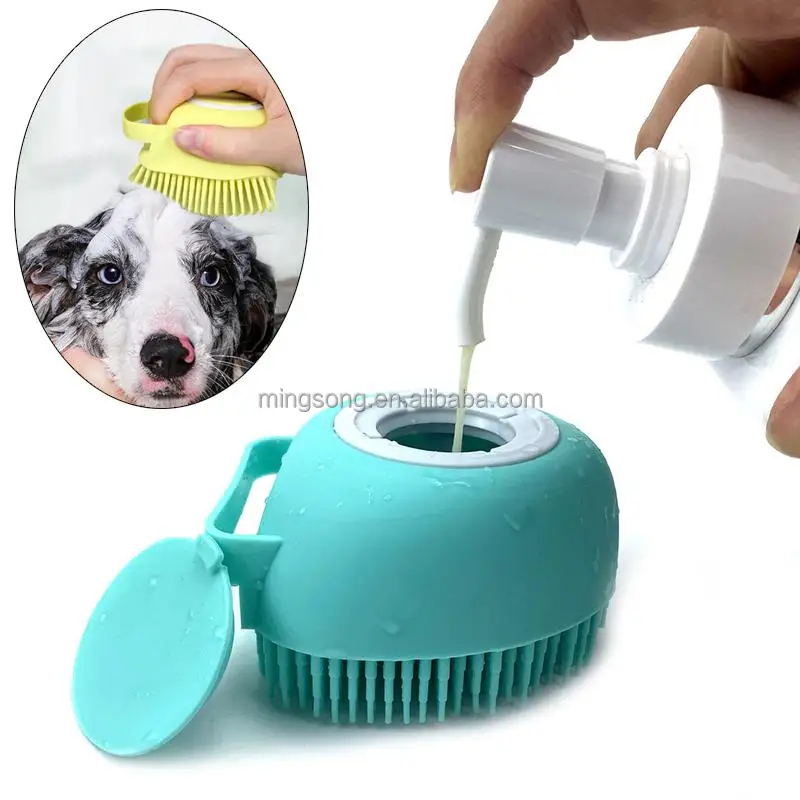 

High Quality Multi-Use Silicone Bath & Shower Brush with Soap Dispenser Gentle to Infants