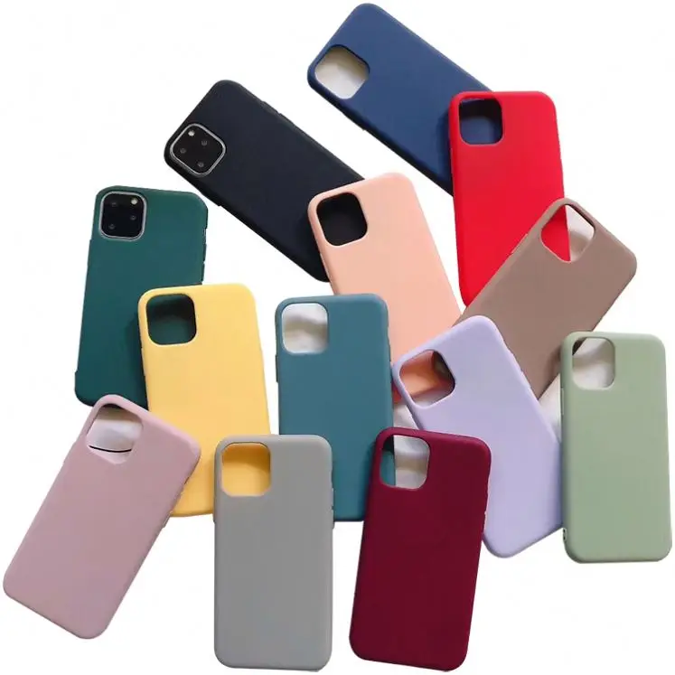 

Hot sale Soft TPU Shockproof Premium Silicone Mobile Cell Phone Case for iPhone XR XS 11 12 Pro Max, 22 different colors