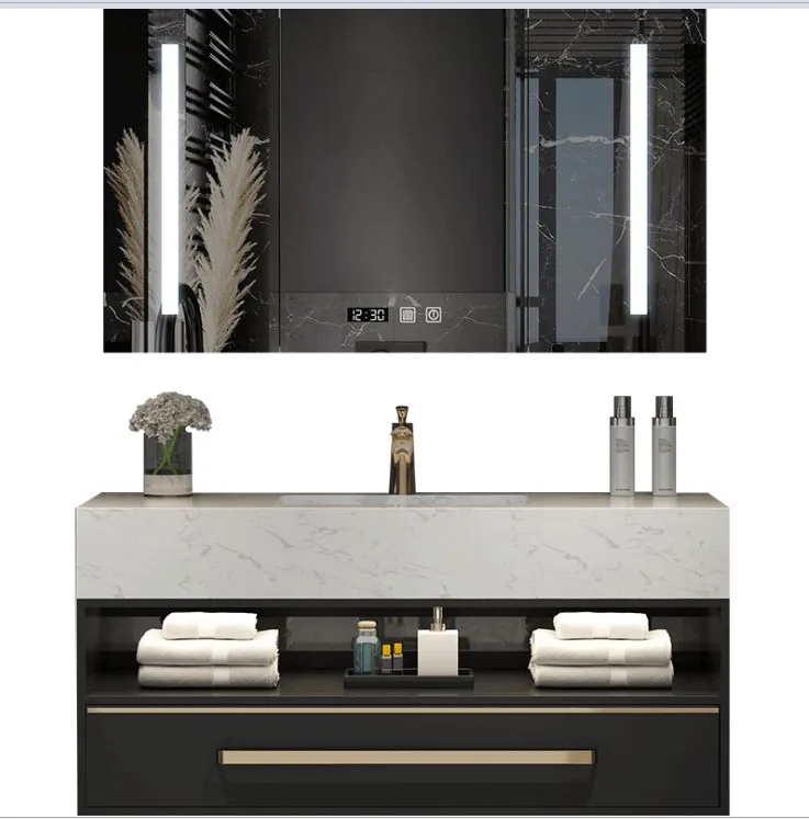 Badezimmereitelkeit European style modern black cabinet bathroom vanities