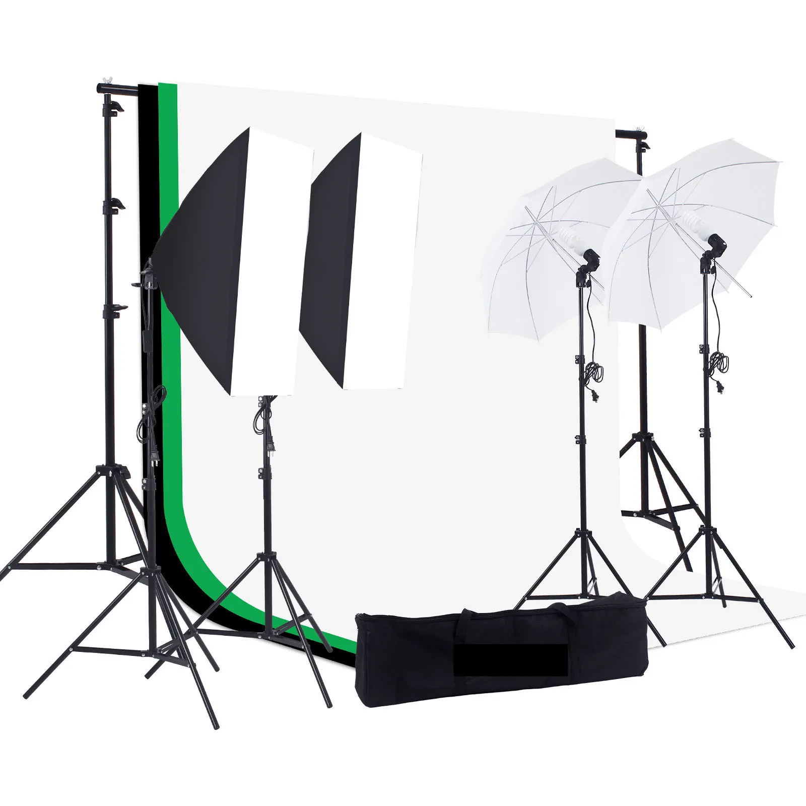 

Photography Video Studio Lighting Kit Umbrella Softbox Set Continuous Lighting for Photo Studio Product
