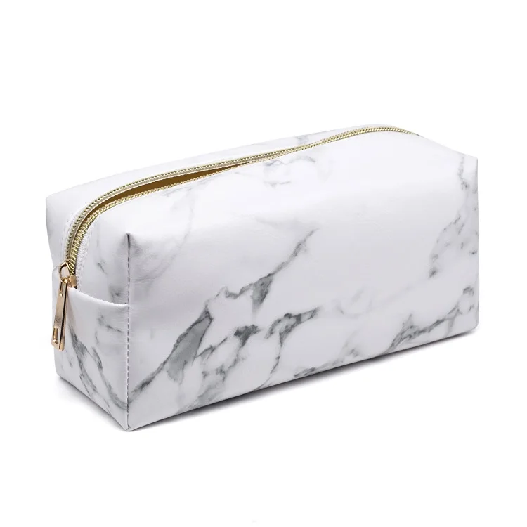 

Wholesale ladies PU leather marble print cosmetic storage bag young girl cosmetic bag ladies cosmetic bag, Customized color