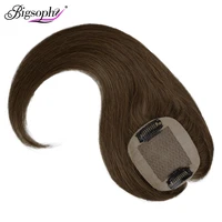 

100% Brazilian Human Hair Full Lace Women Wigs With Bangs Hand-made Topper Hairpiece Top Piece Human Hair Toupee For Women