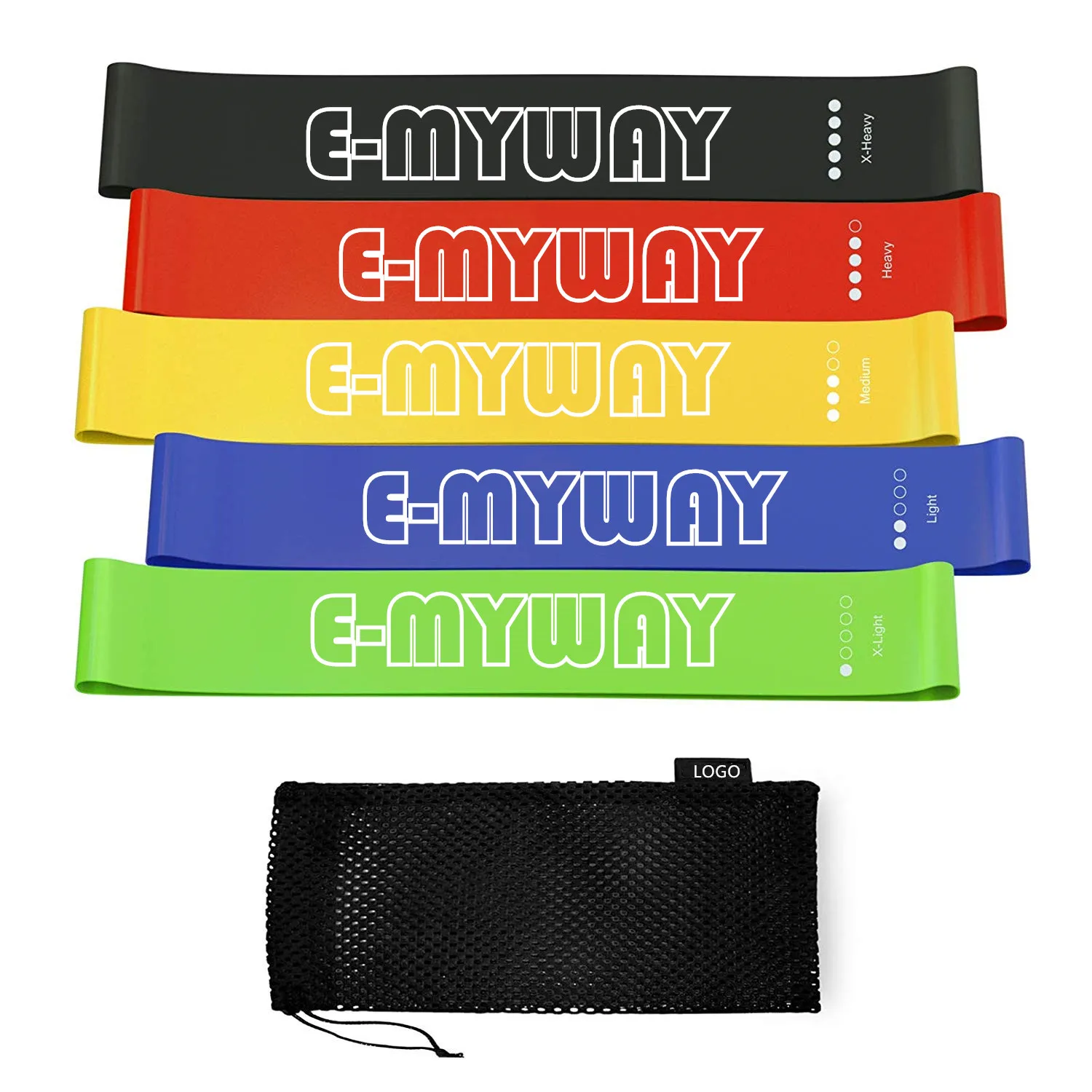 Factory Wholesale 4 Level Cheap Pink Red Latex Rubber Fitness