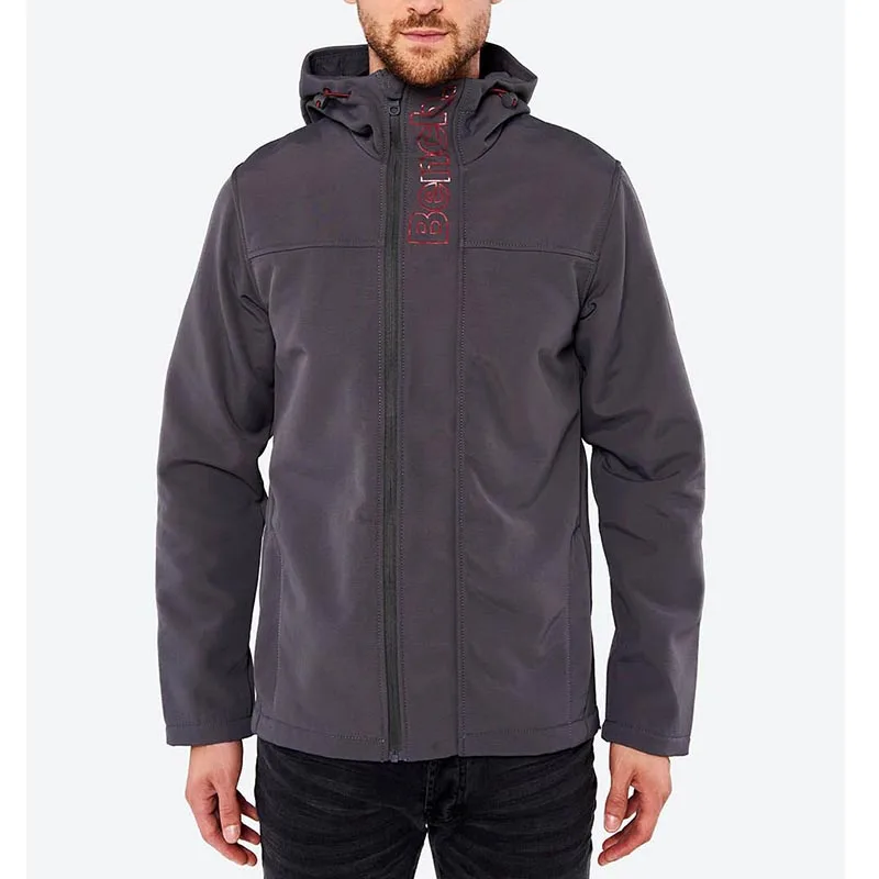 

Fashion sport gray waterproof windproof jacket hooded outdoor mens softshell jacket custom, Customizable
