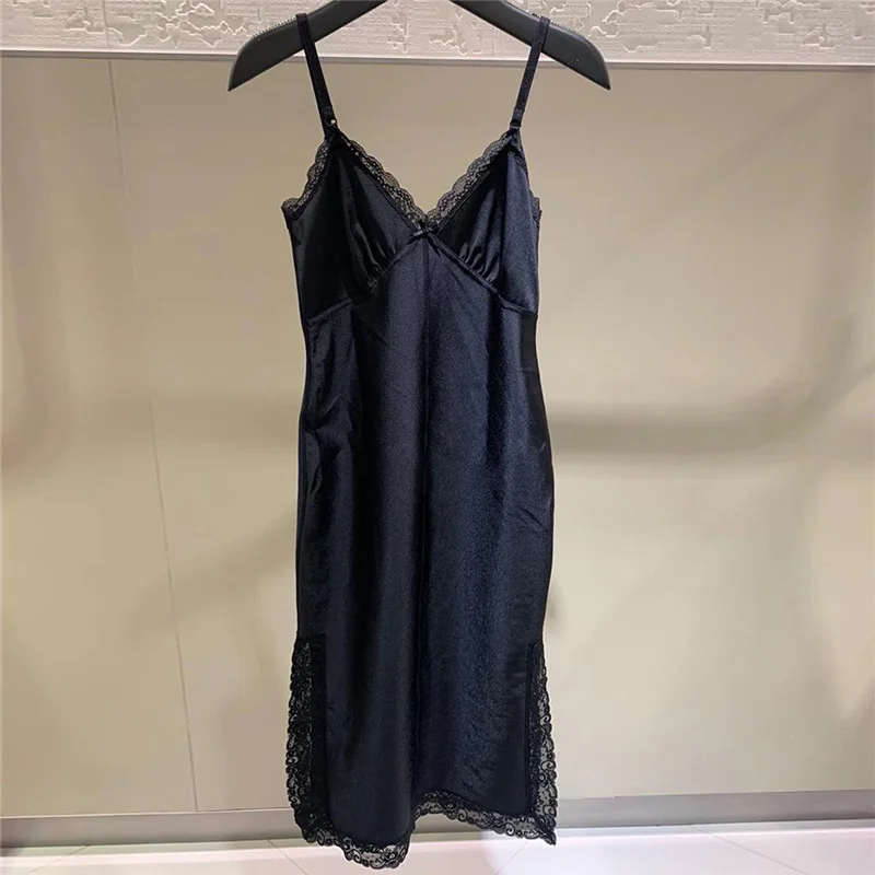 

Summer new lace splicing slim sexy suspender Casual dress Medium Length