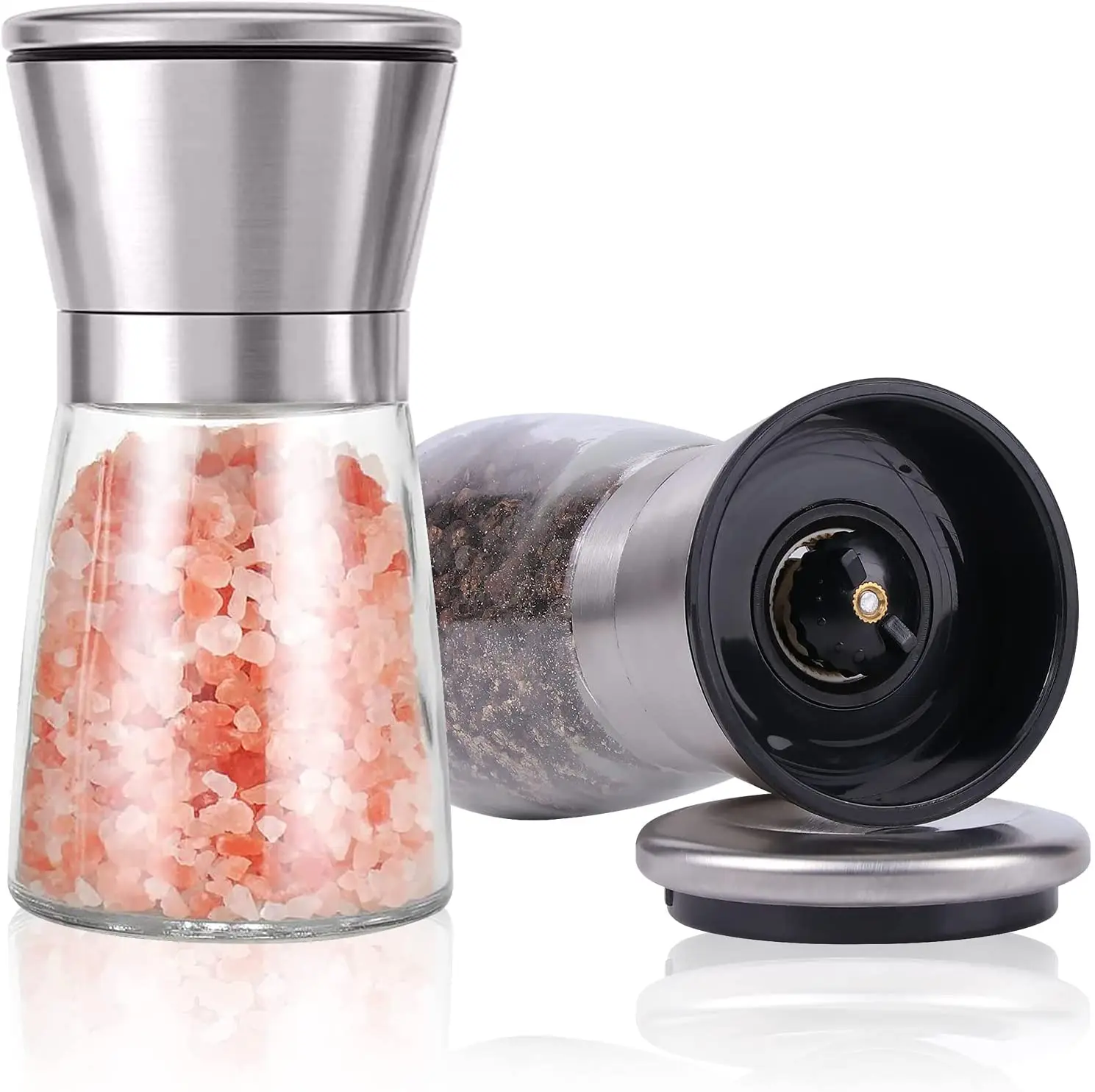 

wholesale stainless steel Pakistan Pink manual salt and pepper shakers grinder ceramic grinder