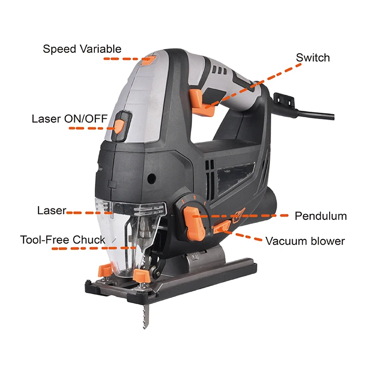 
XC-TOOLS M1Q-AC15-100 Jig saw 800w Alu base with laser cutting wood&metal have CEEMCROHSPAHS certification status 