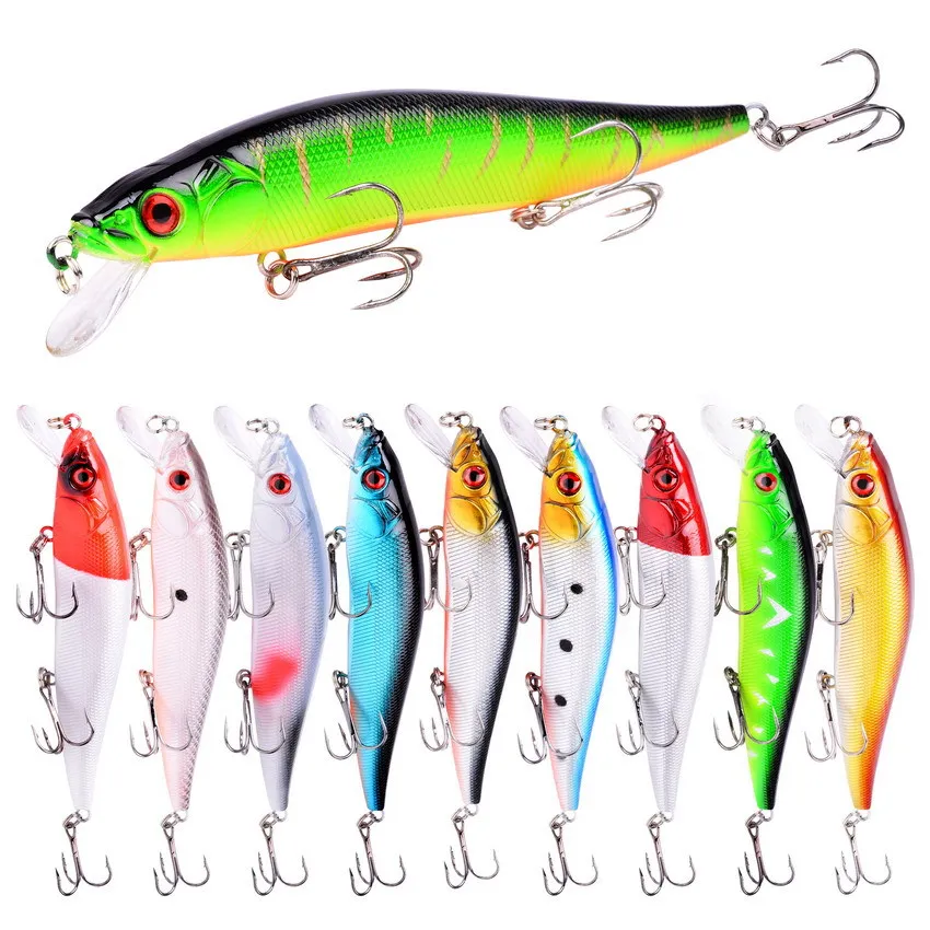 

Hot Selling Simulation Plastic Hard Bait Swimbait Fishing Lures With Hook, 12 color