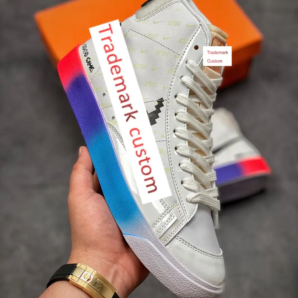 

New Fashion Running Shoes high top video game skin uminous material Basketball Shoes for Men Chaussure Homme