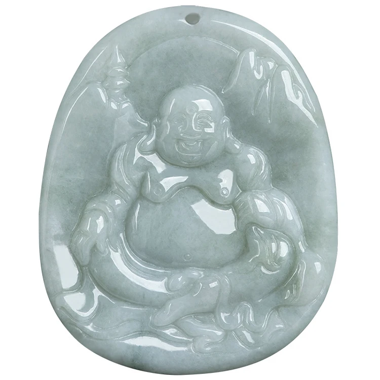 

Certified Grade A Natural Burma Jadeite Maitreya Buddha Pendant Ice Jade Pendant Amulets Men And Women Myanmar Wholesale