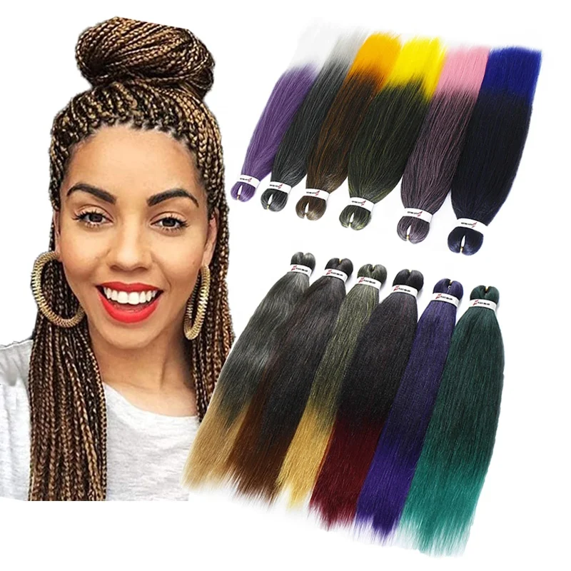 

cheap Easy braids crochet hair EZ synthetic hair extensions straight crochet hair styles braids, Three color