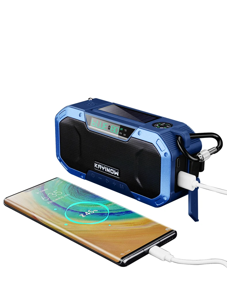Solar Speaker Bluetooth Speaker 5000mA Capacity Radio Speaker - ANKUX.COM
