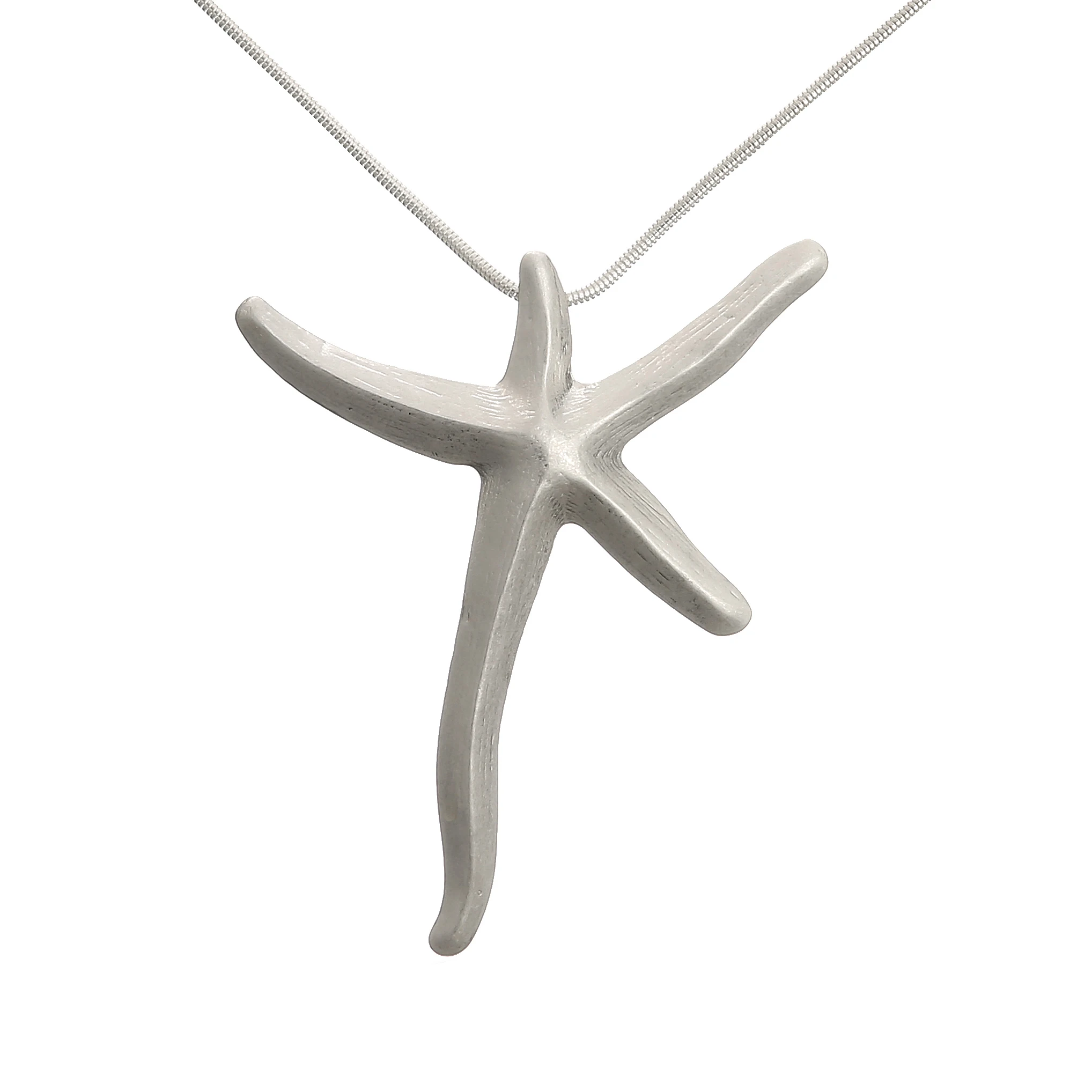 

2021 new fashion sweater chain necklace, starfish alloy snake bone chain necklace for ladies