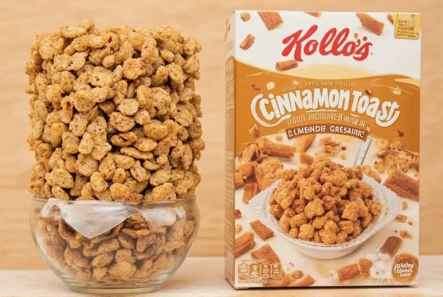 Close-up of Cinnamon Toast Crunch box showing ingredient list with wheat highlighted