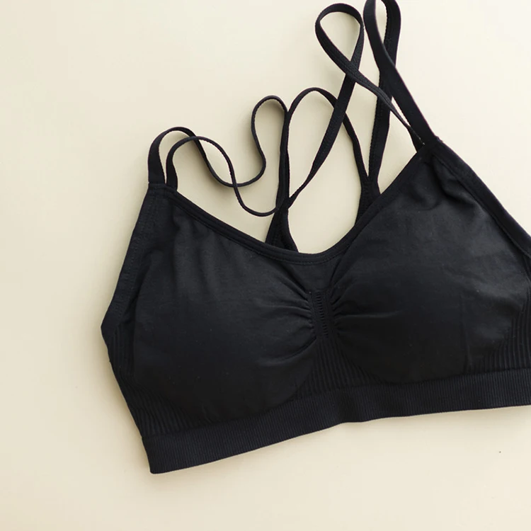 fashion shoulder strap flexible sexy sport bra women top fitness