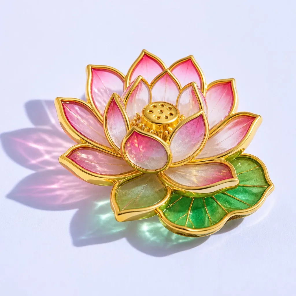 Blooming Lotus Translucent Enamel Pin